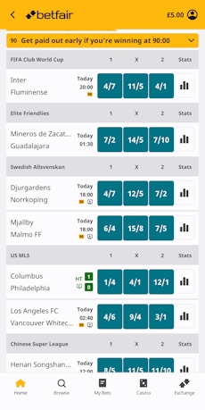Betfair App Football 1