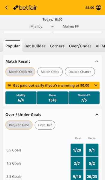 Betfair App Football