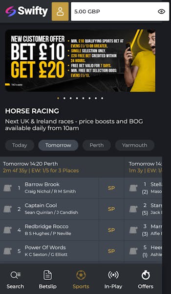 Swifty Sports Withdraw