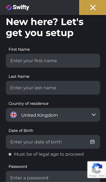 Swifty Sports Personal Details