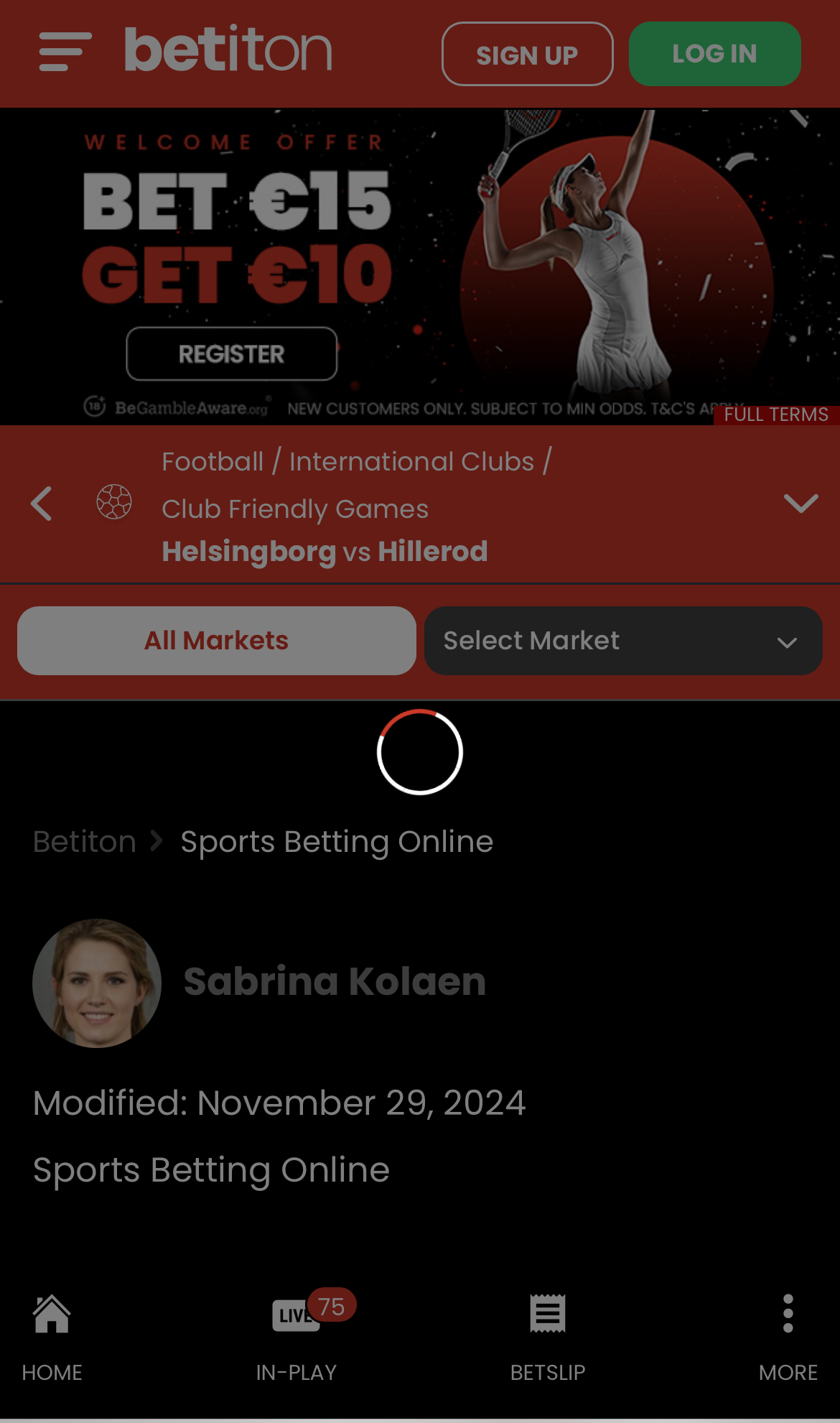 betiton loading delay