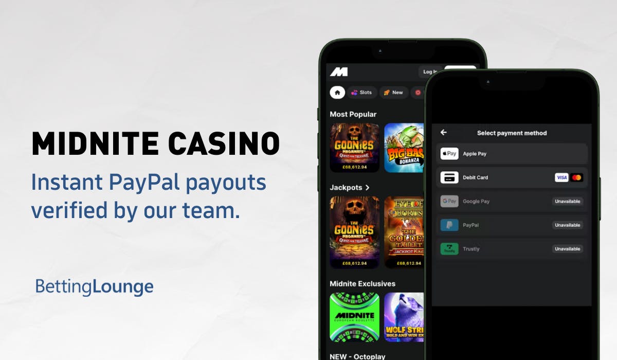 PayPal at Midnite casino