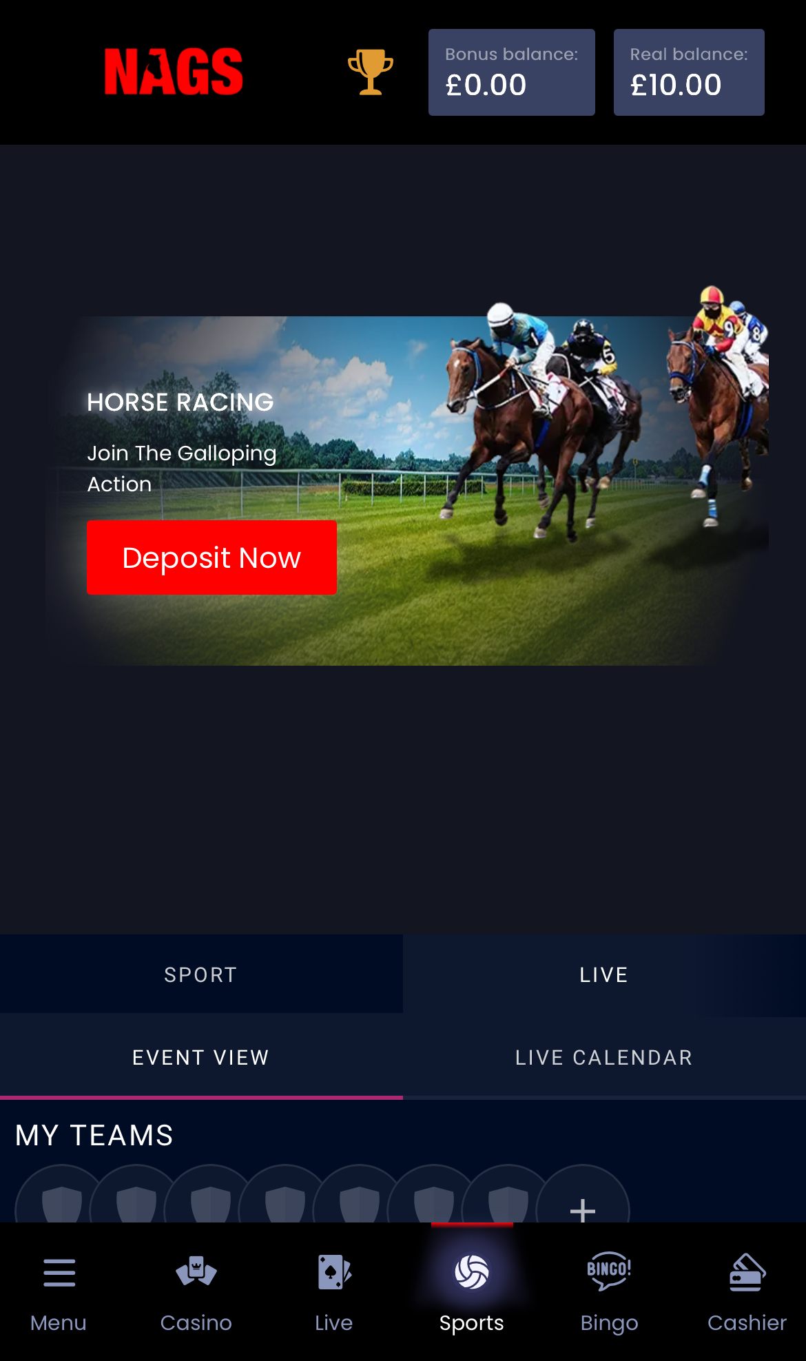 Nags Bet withdrawal