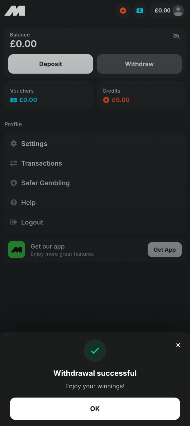 Midnite Google Pay Withdraw 2