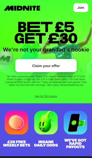 Midnite offer landing page