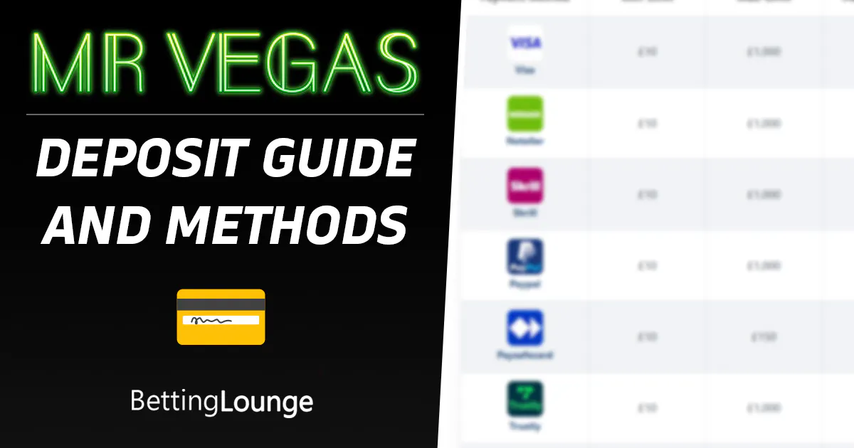 Mr Vegas deposit and bonus interface on desktop and mobile