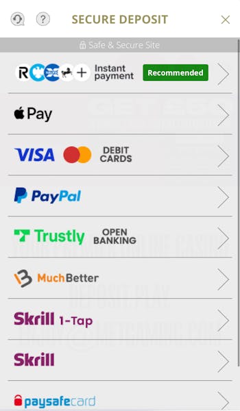 MetGaming Deposit