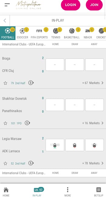 MetGaming Sports Odds Error