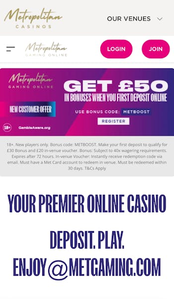 MetGaming Sign Up Home