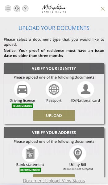 MetGaming Verification 1