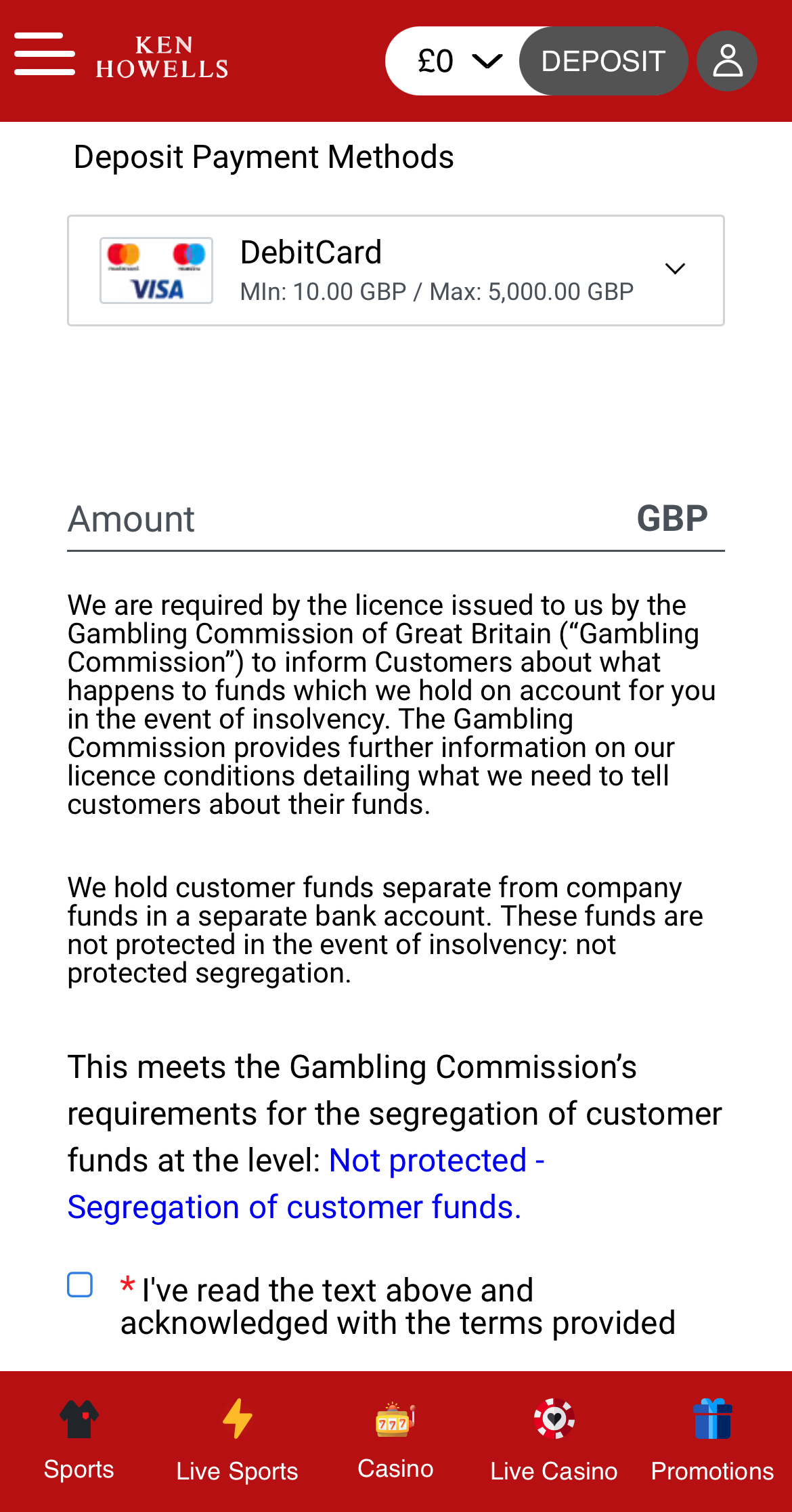 Ken Howells Deposit 2