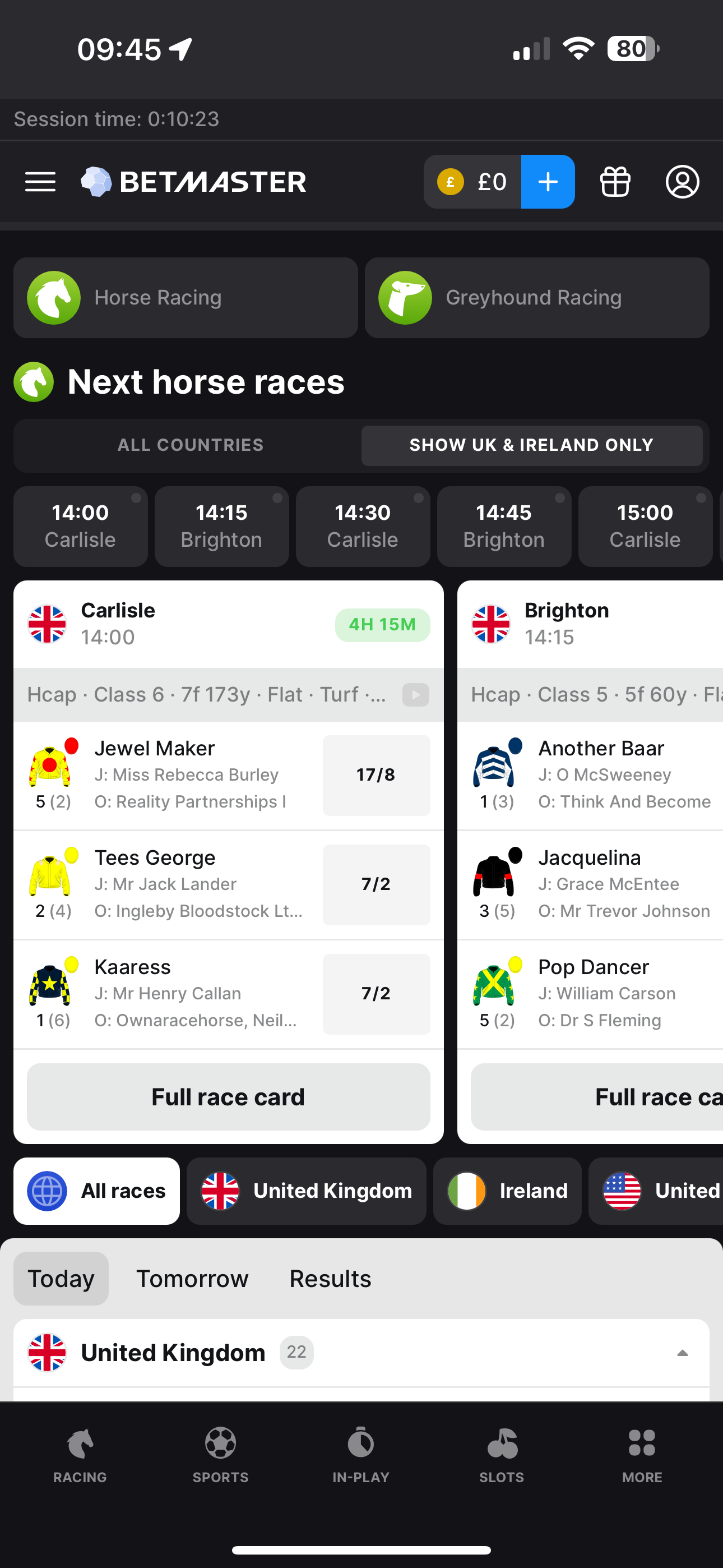 betmaster horse racing