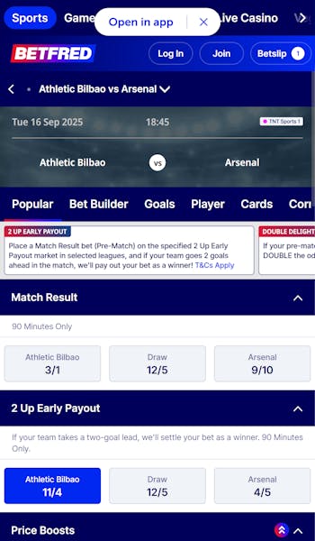 Betfred early payout