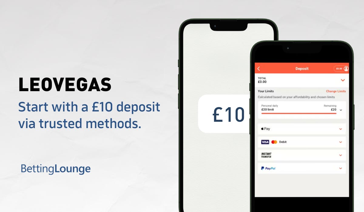£10 minimum deposit at LeoVegas casino