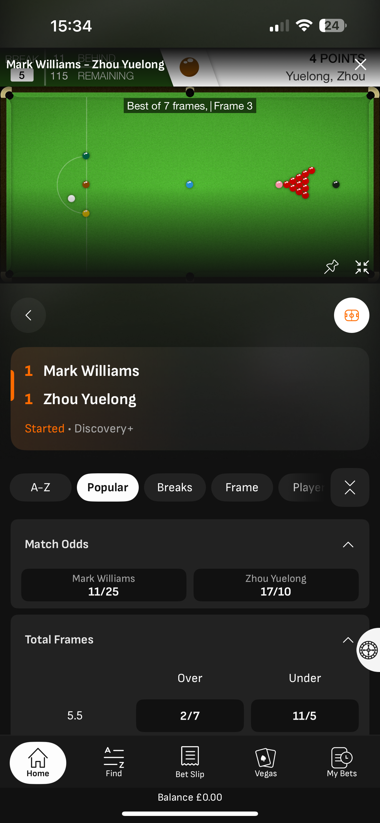 LiveScore Bet Snooker