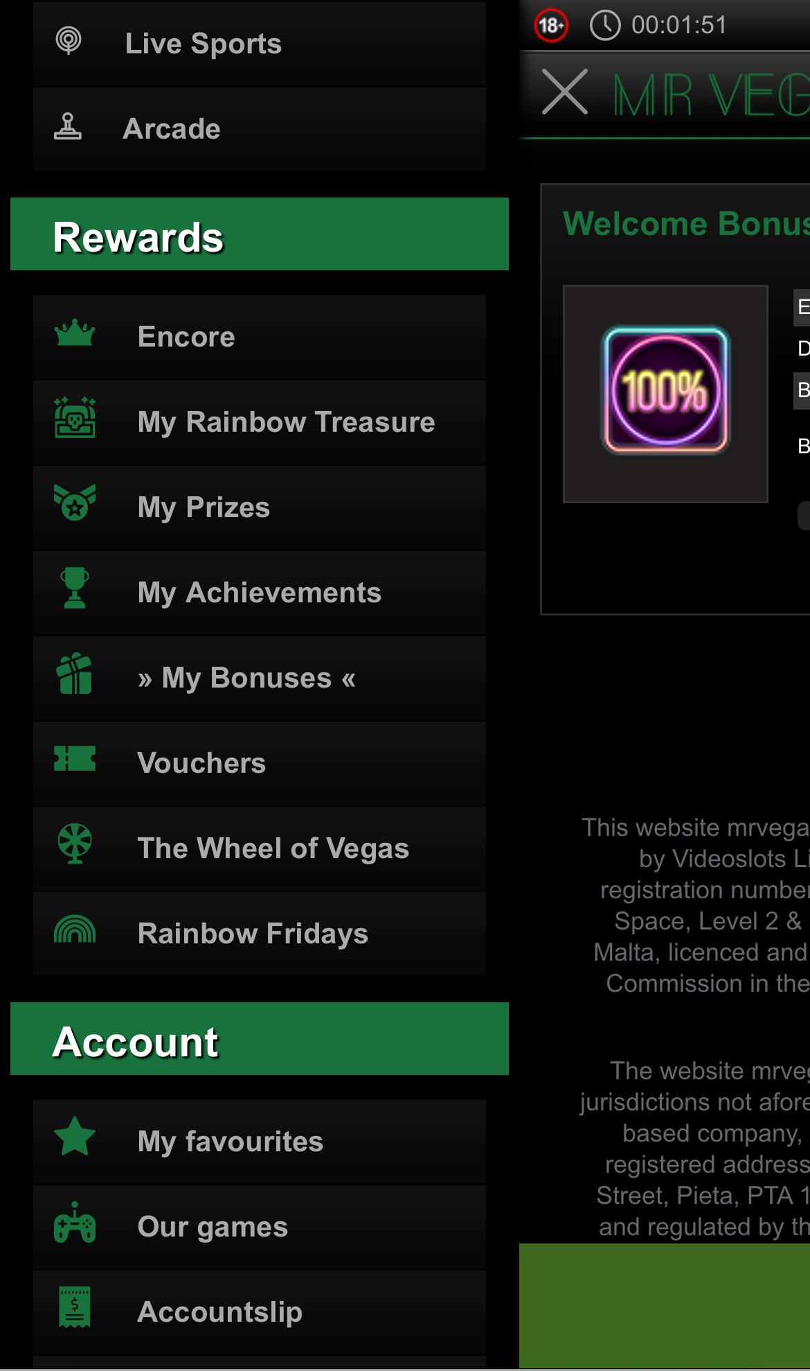 Mr Vegas Bonus Activation