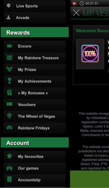 Mr Vegas Bonus Activation