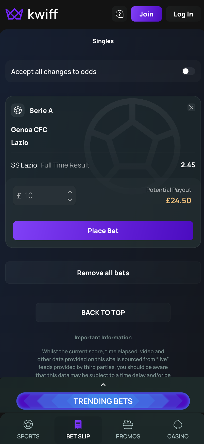 Kwiff Promo Sign-Up 3