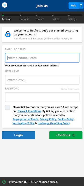 Betfred Promo Sign-Up 2