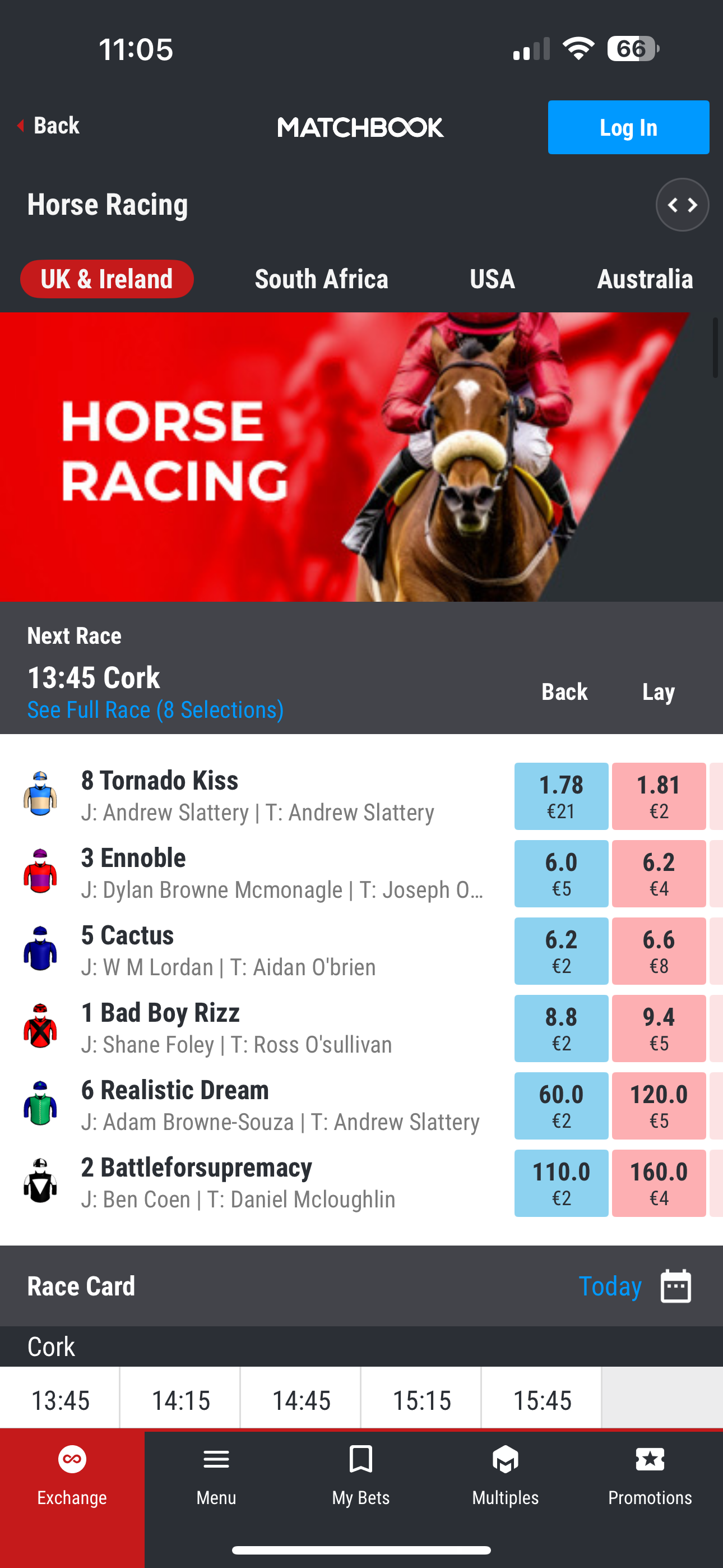 Horse Racing Matchbook