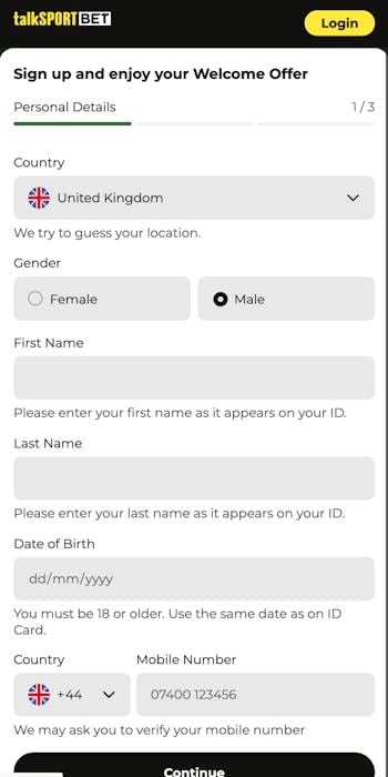 talkSPORT BET Promo sign up 2