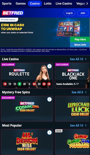 Betfred Slots Offer