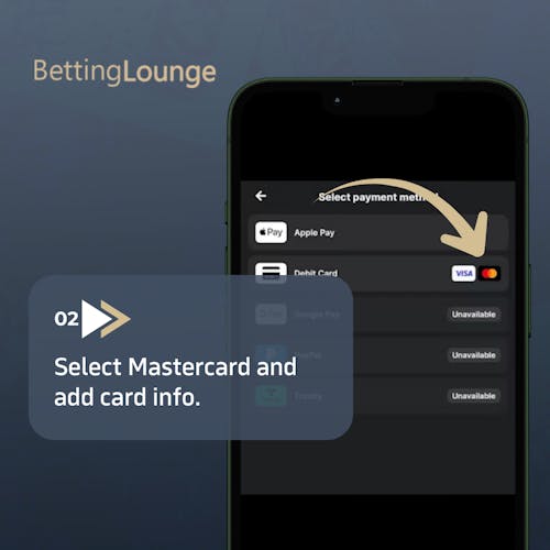Step 2: select Mastercard and add card info