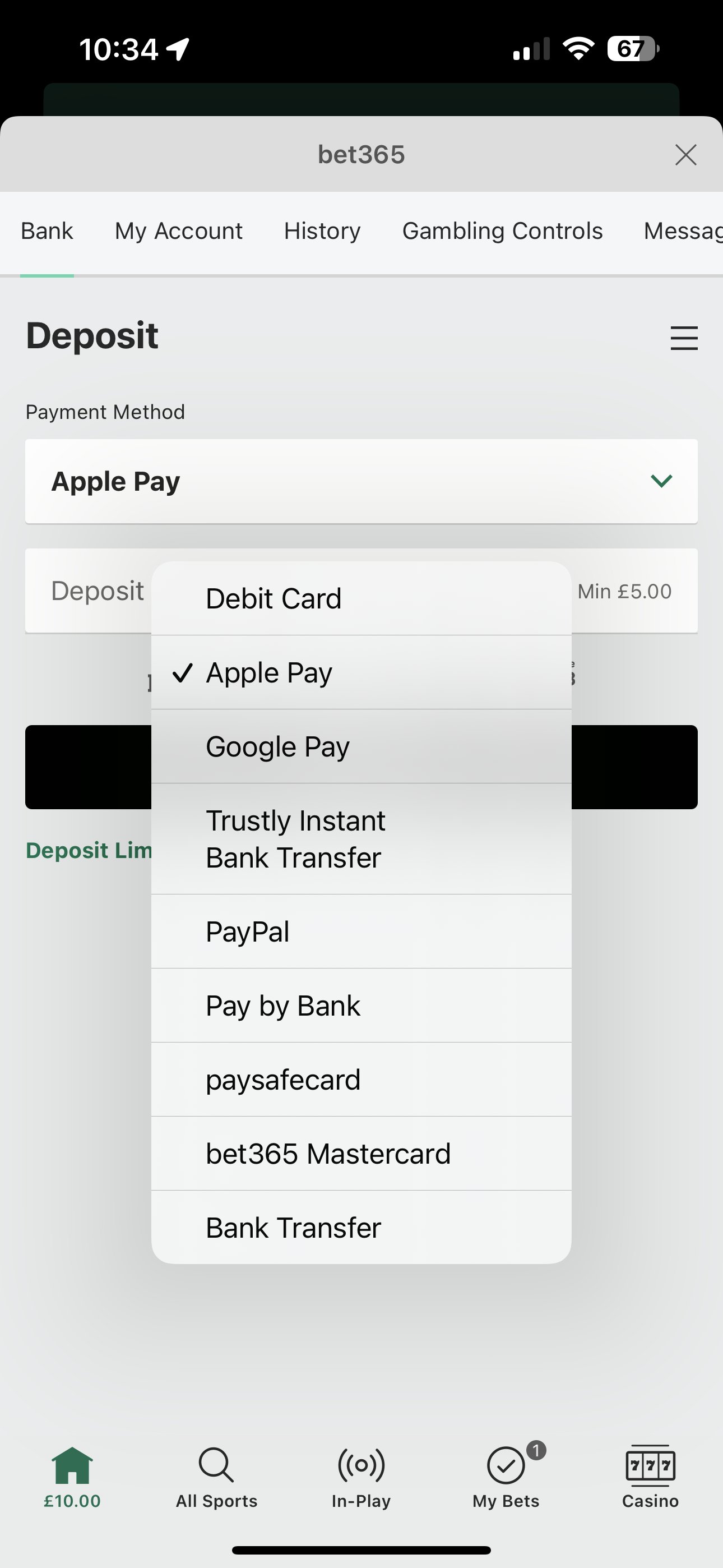 bet365 deposit methods new