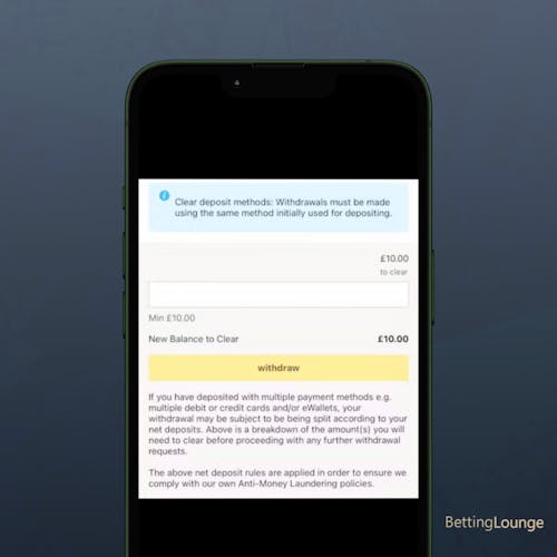 fitzdares withdrawal issue with apple pay