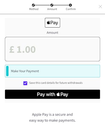 AK Bets Apple Pay deposit