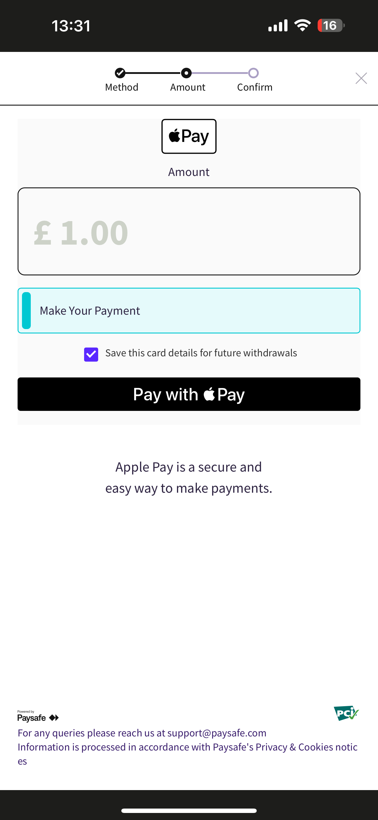 DragonBet Apple Pay Deposit