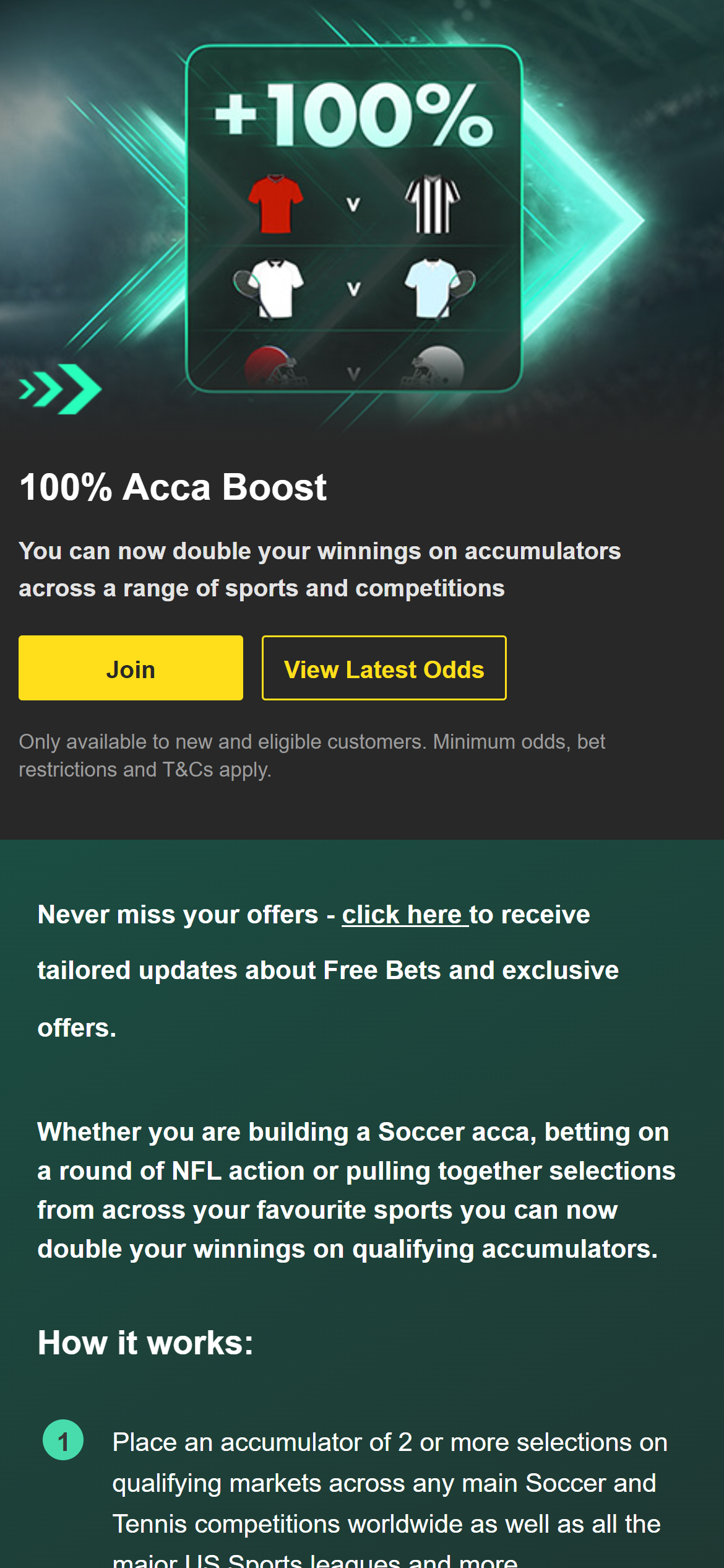 Bet365 Acca Boost