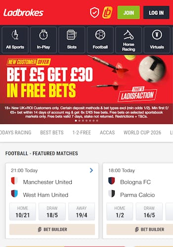 Ladbrokes 1-2-free homepage
