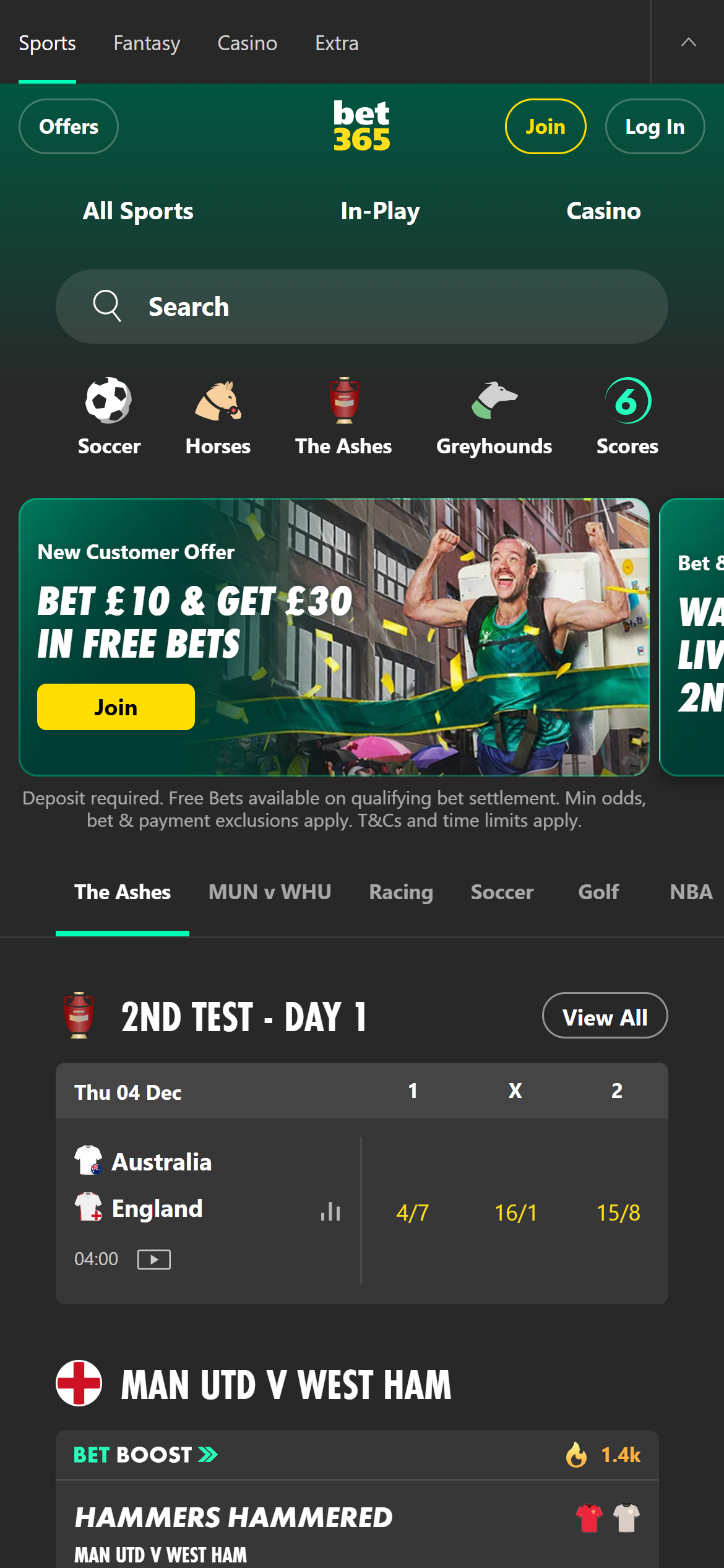 Bet365 best odds guaranteed home