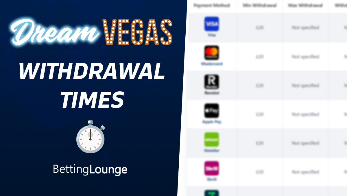 Dream Vegas withdrawal times