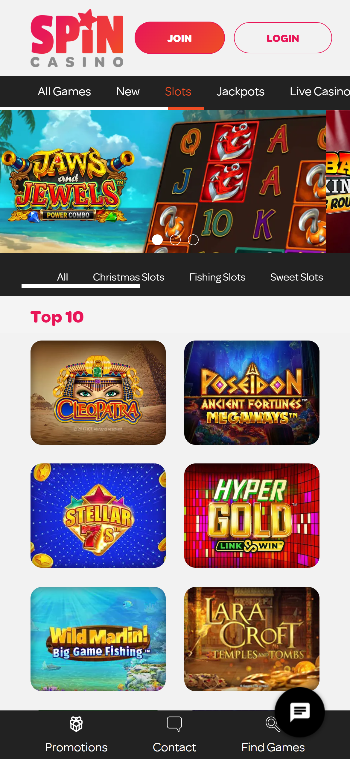 Spin Casino games