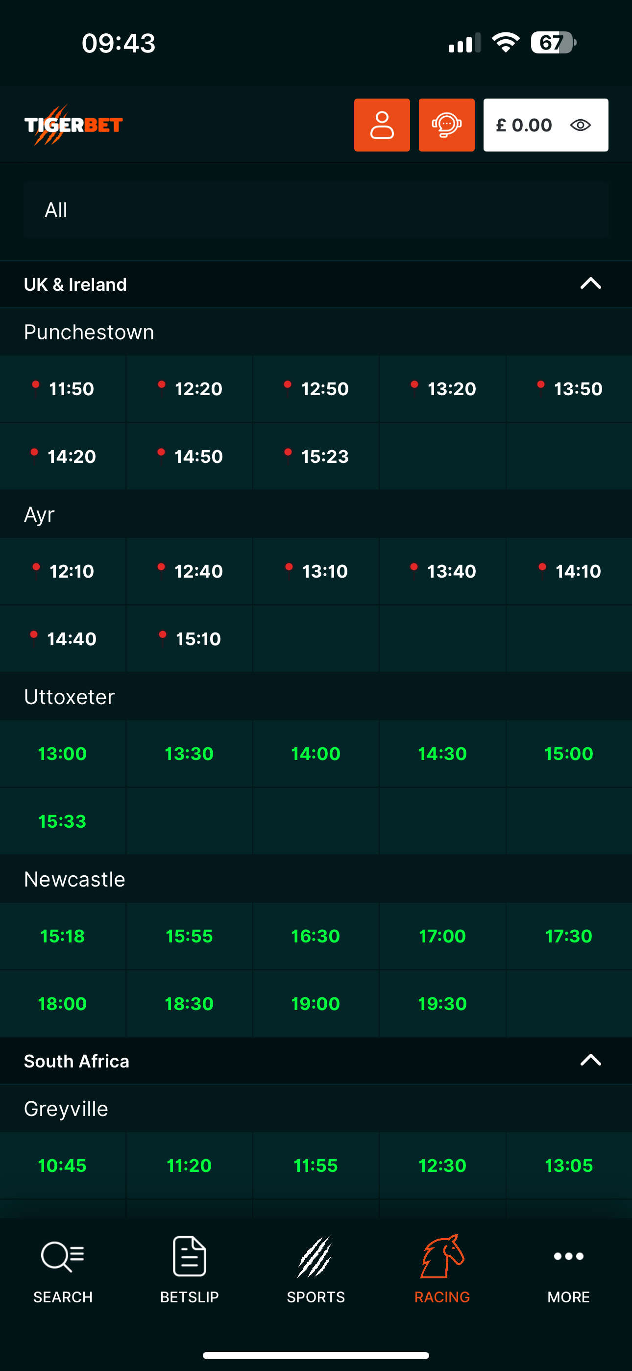 TigerBet Horse Racing