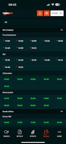 TigerBet Horse Racing