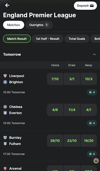 midnite - sports fixture list