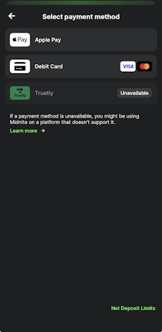 midnite payment options