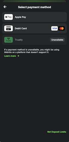 midnite payment options
