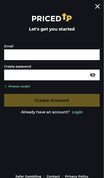 App - Pricedup - Sign up 1