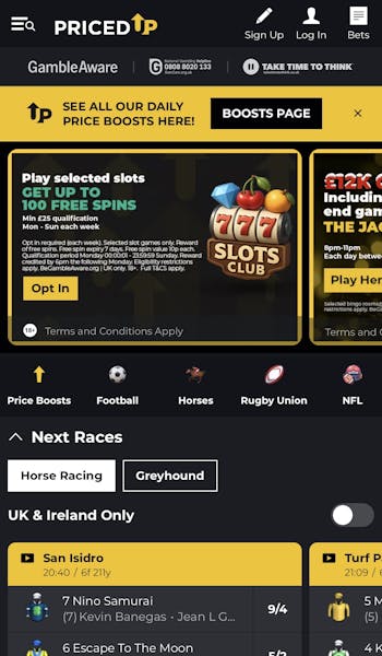 App - Pricedup - Sign up