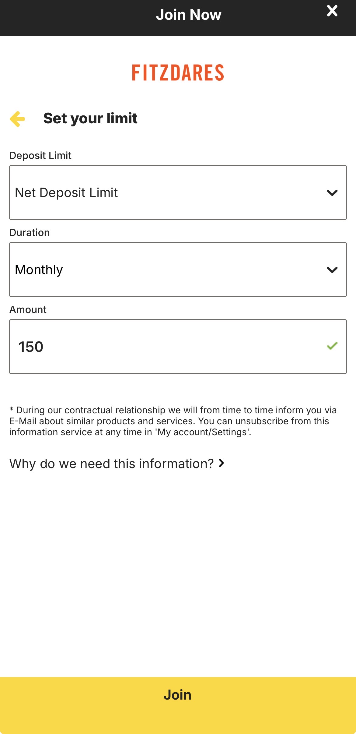 Fitzdares app registration final