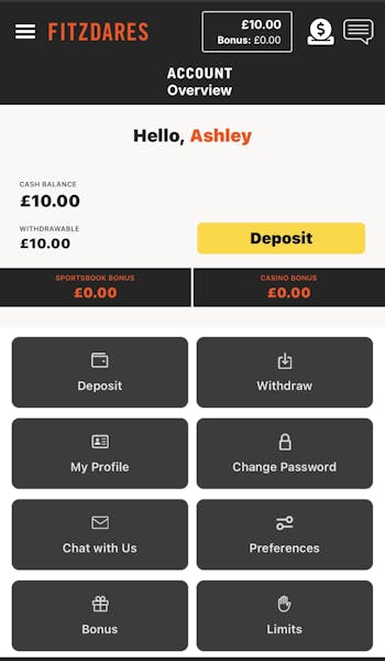 Fitzdares app withdrawal 2