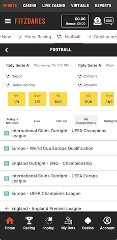 Fitzdares app sports