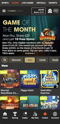Fitzdares app casino