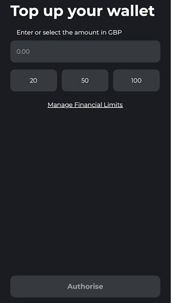 Swifty Sports - Deposit Amount