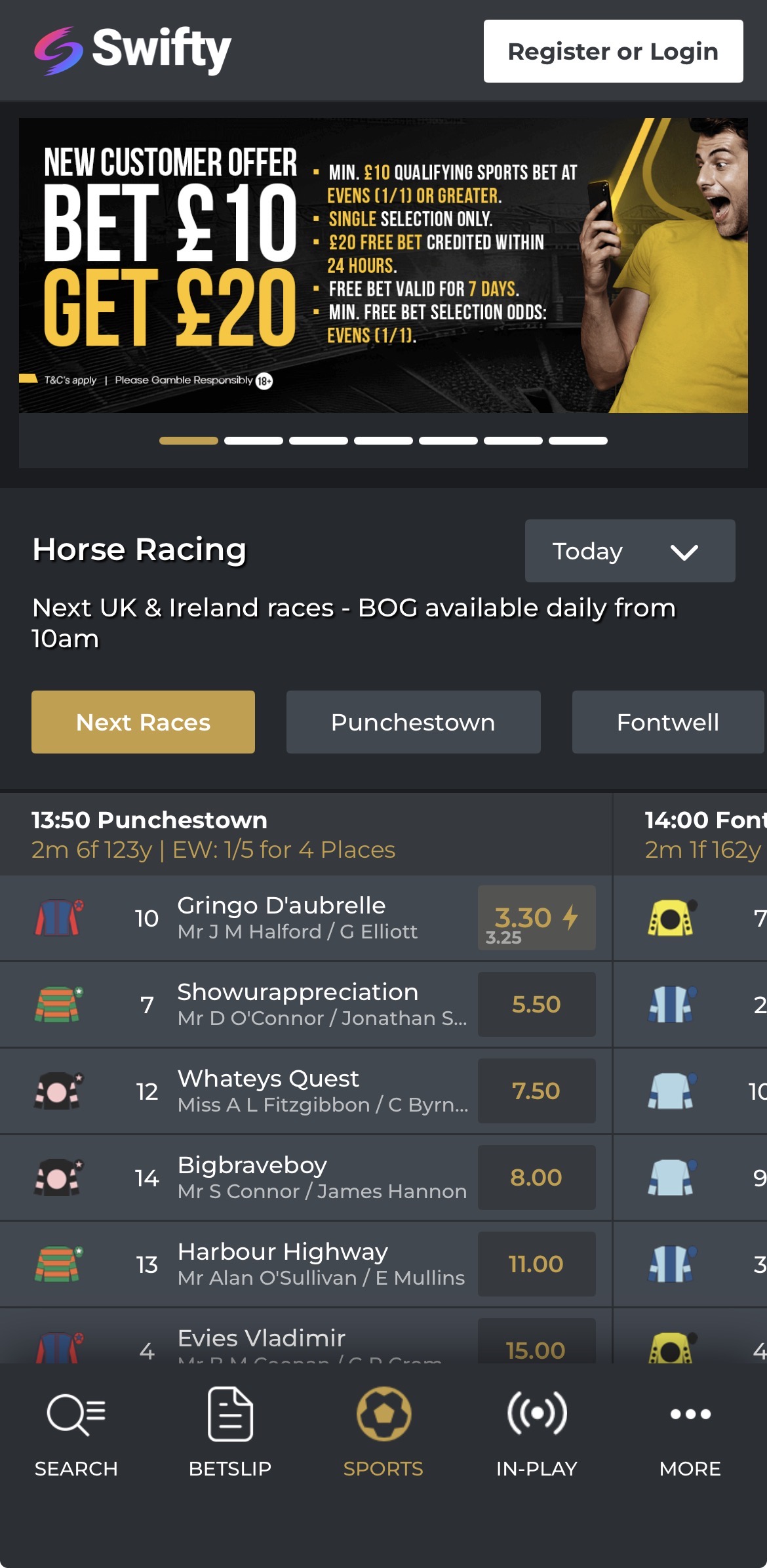 Swifty App - Sign Up Button