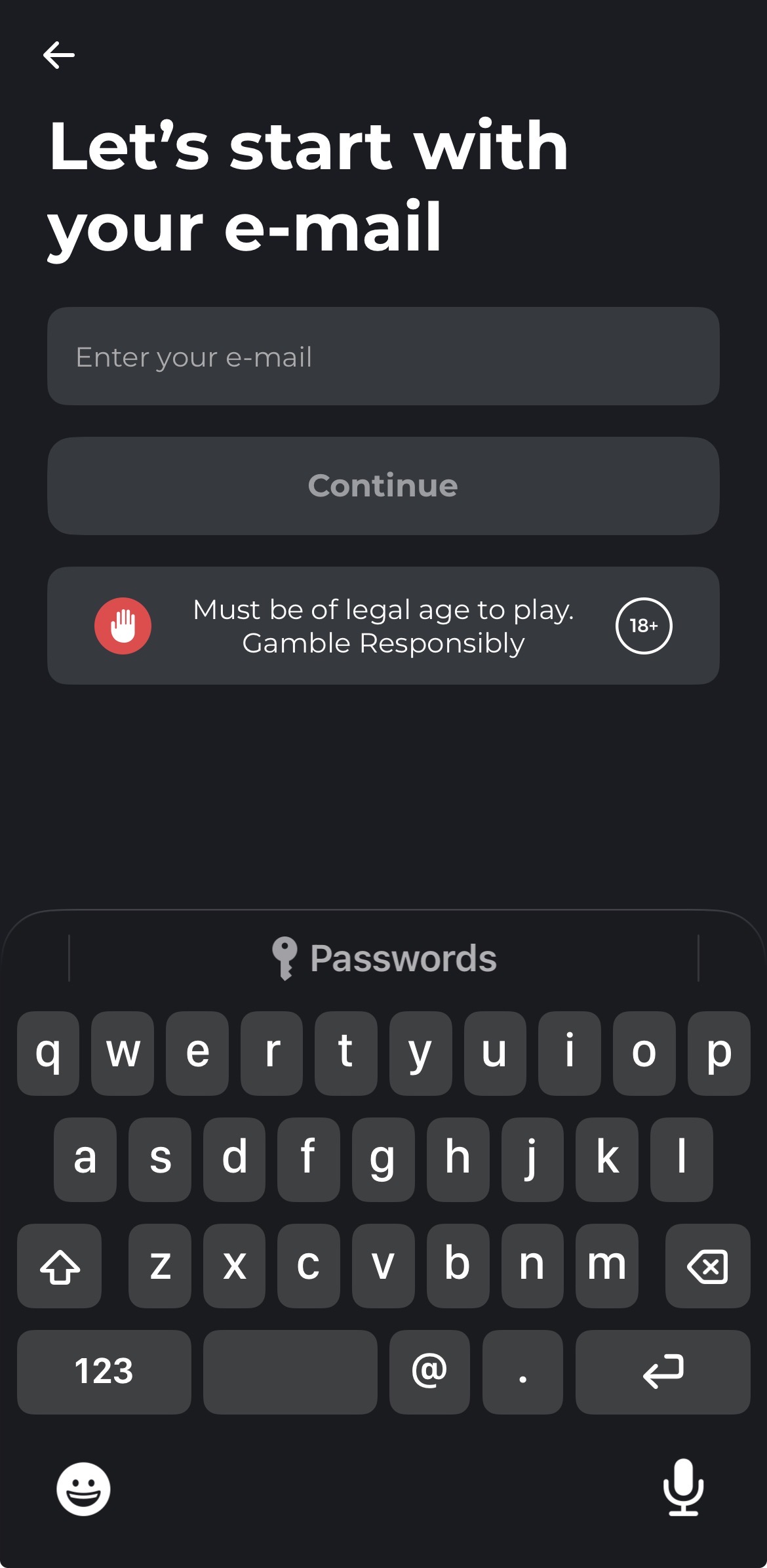 Swifty App - Email Input